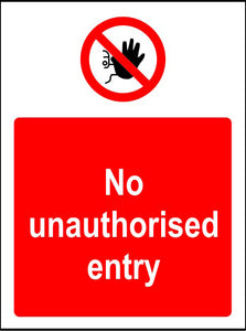 Restricted Access Safety Signs