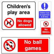 Park and Play Area Safety Signs