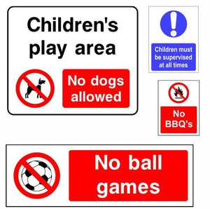 Park & Play Area Safety Signs