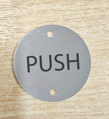 Engraved 50mm Marine Grade Brushed Stainless Steel with 2 holes