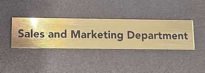 300mm x 75mm Exterior Brushed brass effect sign