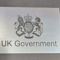 A3 Exterior Brushed steel effect sign