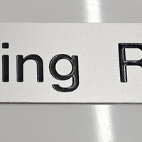 Aluminium Meeting room sign with countersunk holes