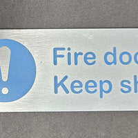 200mm x 75mm Exterior Brushed steel effect sign