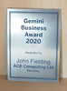 Exterior Grade Metal effect engraved acrylic laminate sign 200mm x 75mm