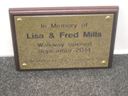 Engraved Brass Plaque A4 size