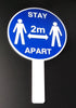 Stay 2m apart / Stop Paddles