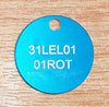 Engraved Blue aluminium discs
