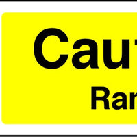 Caution Ramp site safety sign