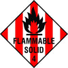 Flammable Solid 4 diamond sign