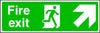 Fire Exit Arrow Up Right Sign