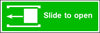 Left Slide To Open Emergency Escape Sign