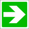 Straight Fire Exit Arrow Emergency Escape Sign