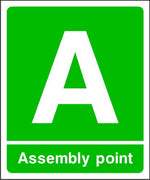 Assembly Point A Fire Escape Sign