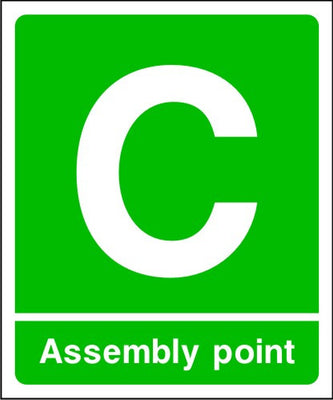 Assembly Point C Fire Escape Sign