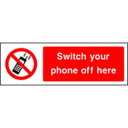 Switch your phone off here sign