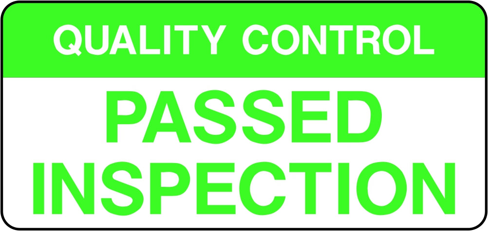 Quality Control Passed Inspection Labels
