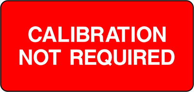 Calibration Not Required Labels