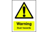 Warning Dust Hazard Safety Sign
