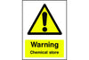 Warning Chemical Store Sign