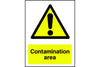 Contamination Area Warning safety sign