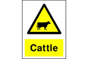 Cattle caution sign