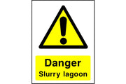 Danger Slurry lagoon sign