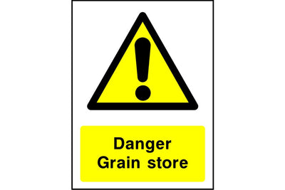 Danger Grain store sign