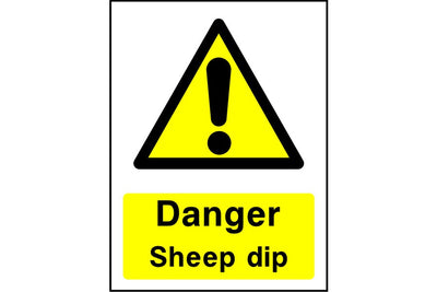 Danger Sheep dip sign
