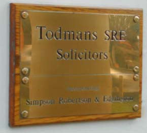 Engraved Brass Plaque 150mm x 100mm