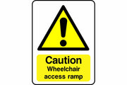 Caution Wheelchair Access Ramp sign