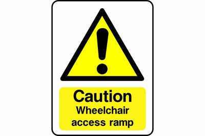 Caution Wheelchair Access Ramp sign