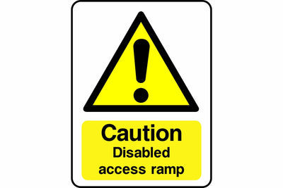 Caution Disabled Access Ramp sign