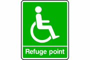 Disabled refuge point sign