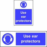 Use ear protectors safety sign