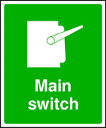 Main Switch safety sign