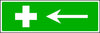 First Aid to the left safety sign