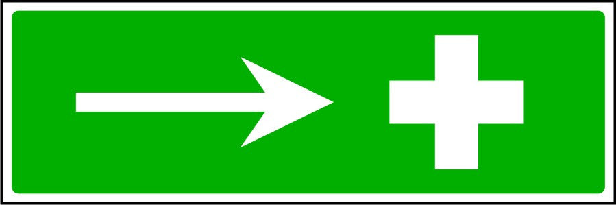 First Aid to the right safety sign
