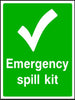 Emergency spill kit sign