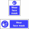 Wear face mask safety sign