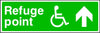 DDA Refuge Point Arrow Up Sign