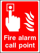 Fire alarm call point safety sign