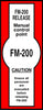 FM-200 Release manual control point safety sign