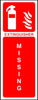 Fire Extinguisher Missing sign