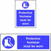 Protective footwear must be worn safety sign