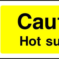 Caution Hot surface safety sign