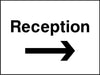 Reception arrow right sign
