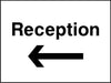 Reception arrow left sign