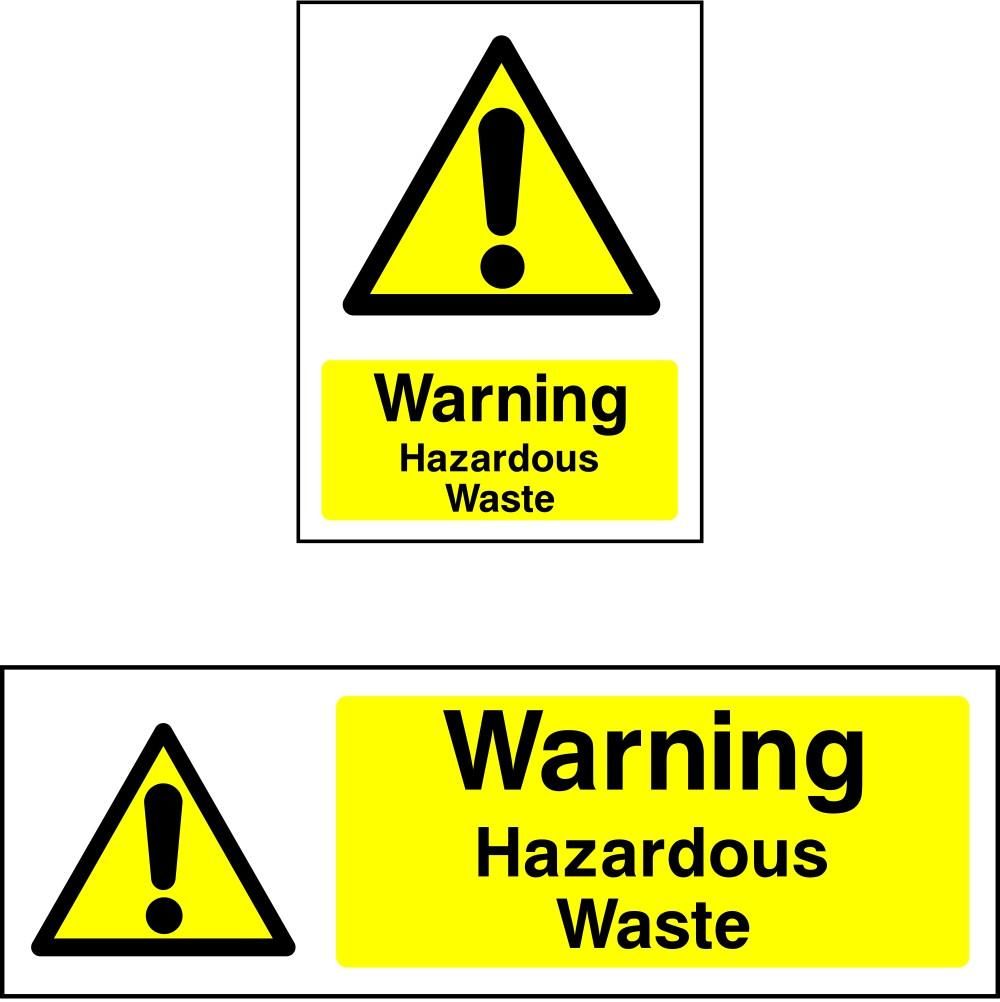 "Discharge Of Oil Prohibited" Hazard Waste Label Sticker - 7x5 Inch Durable Vinyl Decal