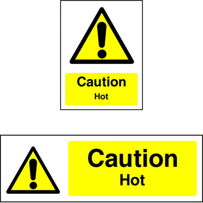 Caution Hot safety sign